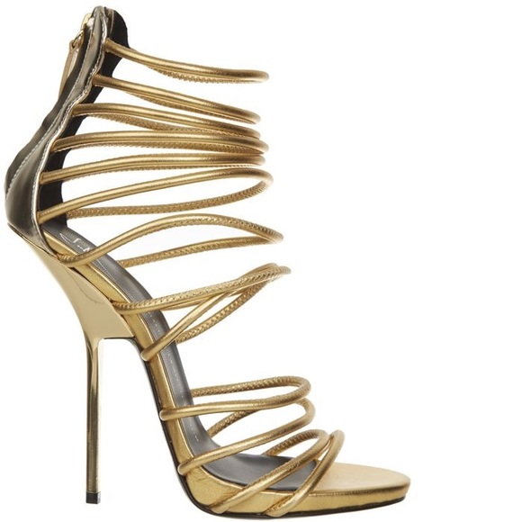 Giuseppe Zanotti Sandal w/ Gold Straps - Picture 1 of 6